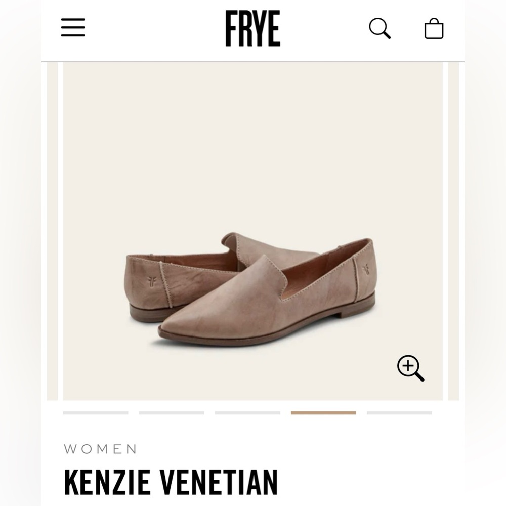 NEW Rare Color Frye Kenzie Venetian Flat - Grey Size 7